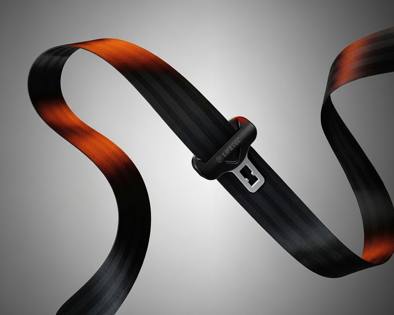 ZF LIFETEC Seat Belt with orange glow effect